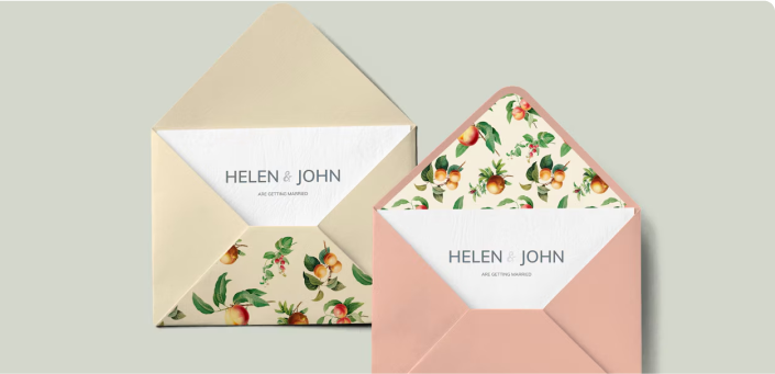 Invitation inside a digital envelope